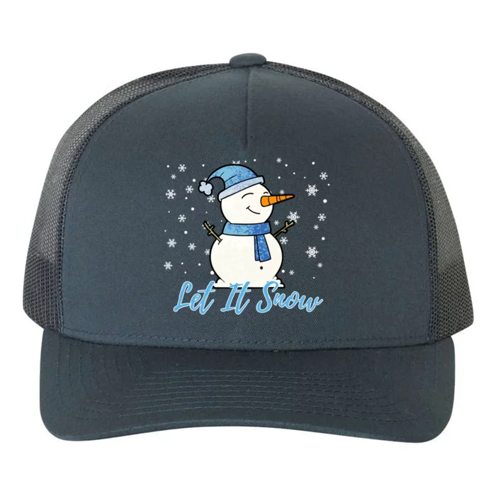 Cute Snow Let It Snow Christmas Holiday Gift Yupoong Adult 5-Panel Trucker Hat