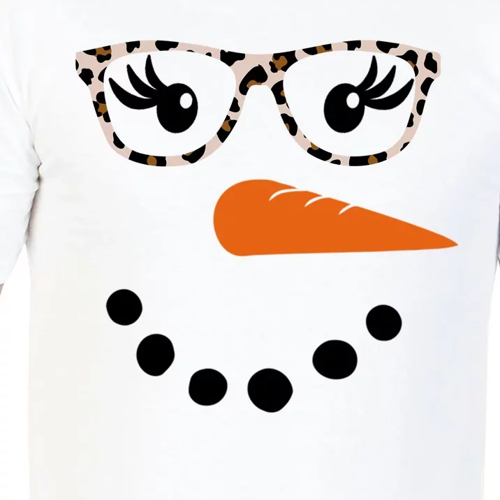 Cute Snowman Leopard Face Lady Comfort Colors T-Shirt