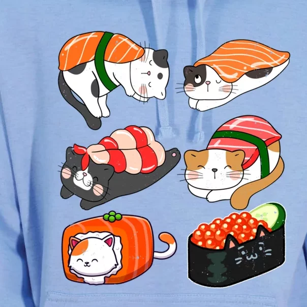 Cats Sushi Lover Cat Lover Kawaii Anime Neko Sushi Gift Unisex Surf Hoodie