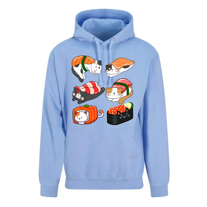 Cats Sushi Lover Cat Lover Kawaii Anime Neko Sushi Gift Unisex Surf Hoodie