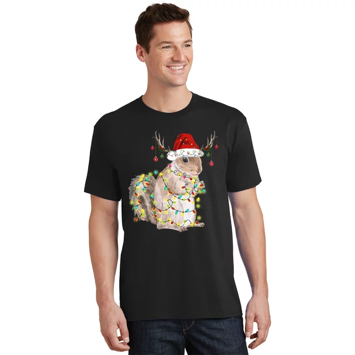 Christmas Squirrel Lights T-Shirt