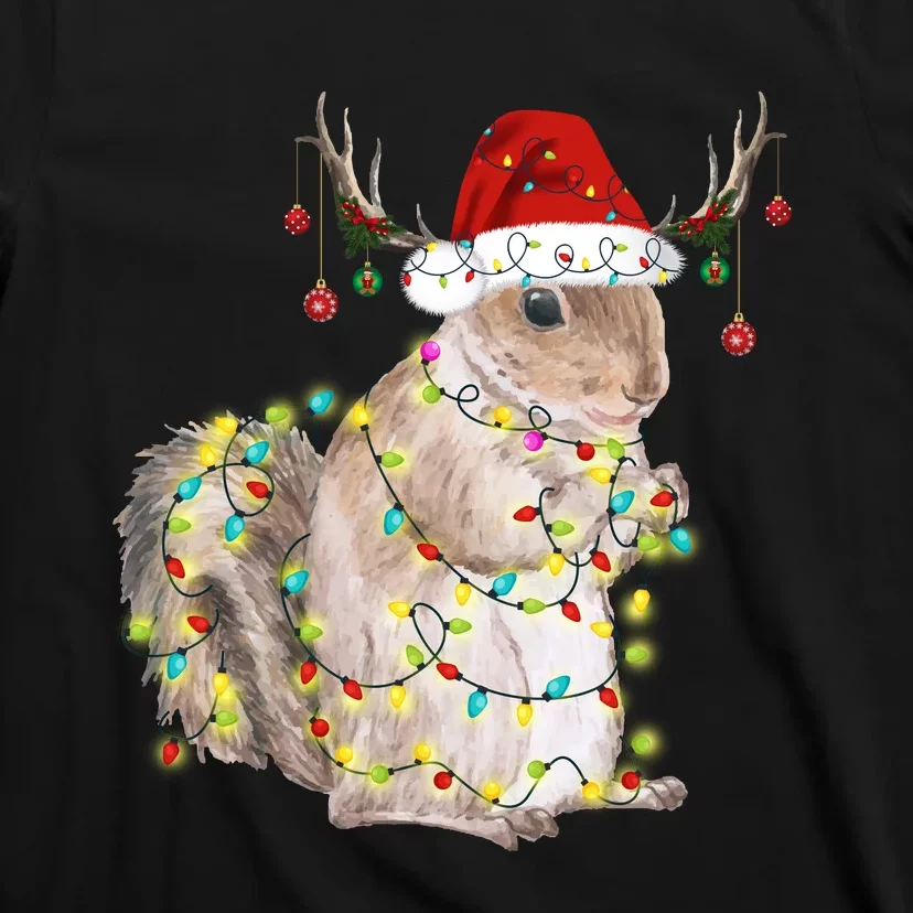 Christmas Squirrel Lights T-Shirt