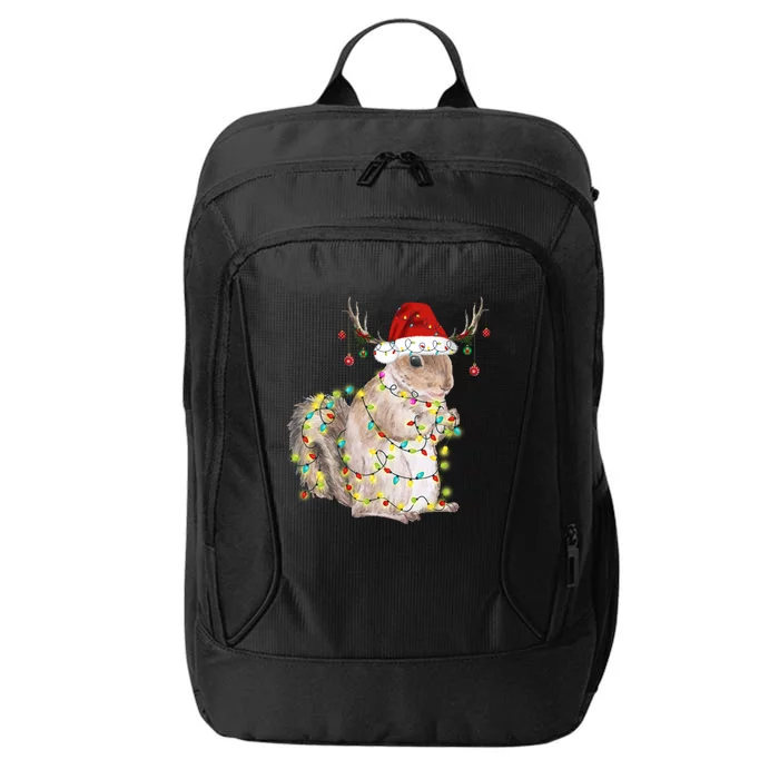 Christmas Squirrel Lights City Backpack