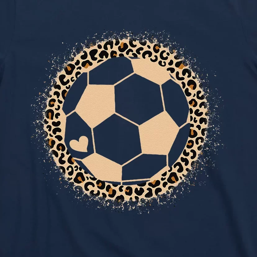 Cute Soccer Leopard Print Soccer Lover T-Shirt