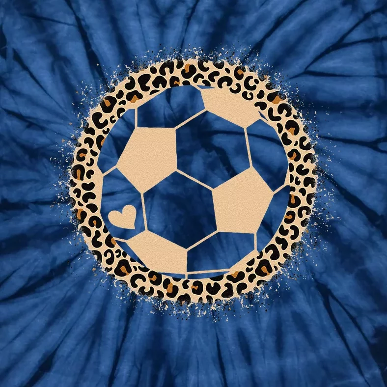 Cute Soccer Leopard Print Soccer Lover Tie-Dye T-Shirt