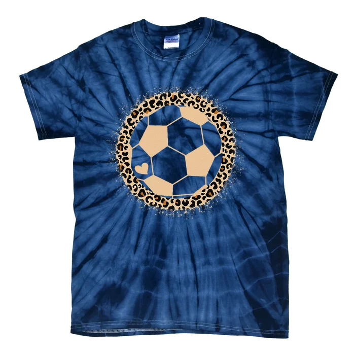 Cute Soccer Leopard Print Soccer Lover Tie-Dye T-Shirt