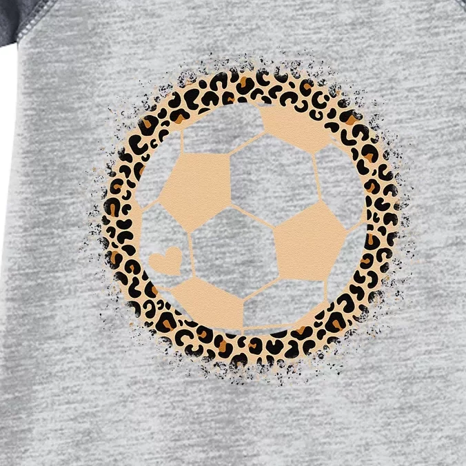 Cute Soccer Leopard Print Soccer Lover Infant Baby Jersey Bodysuit