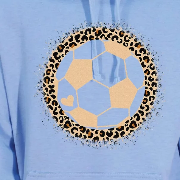 Cute Soccer Leopard Print Soccer Lover Unisex Surf Hoodie