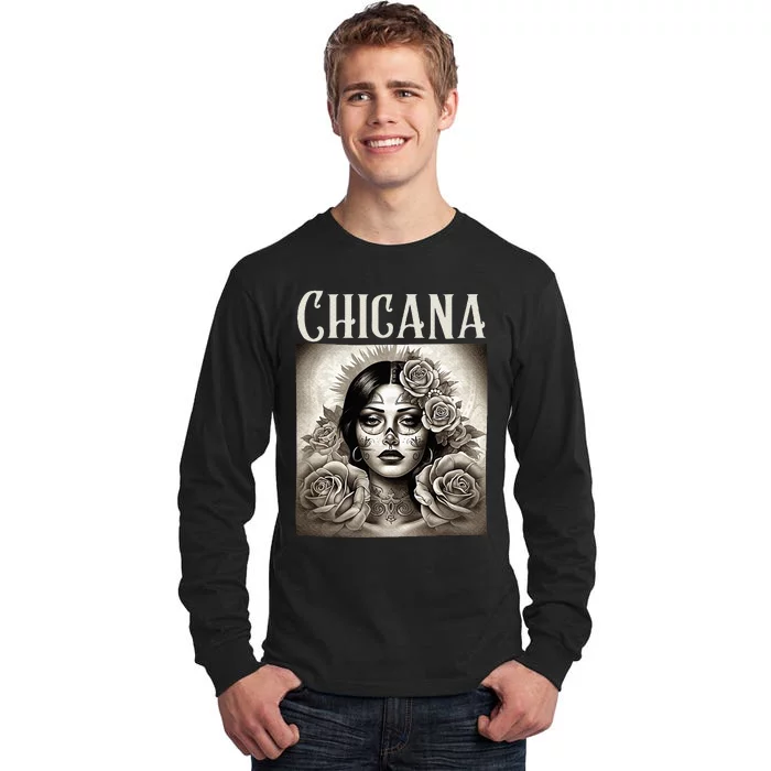 Chicana Style Lowrider Clothes Mexican American Latina Tall Long Sleeve T-Shirt