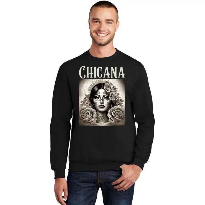 Chicana Style Lowrider Clothes Mexican American Latina Tall Sweatshirt