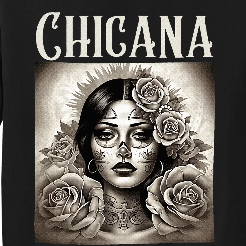 Chicana Style Lowrider Clothes Mexican American Latina Tall Sweatshirt