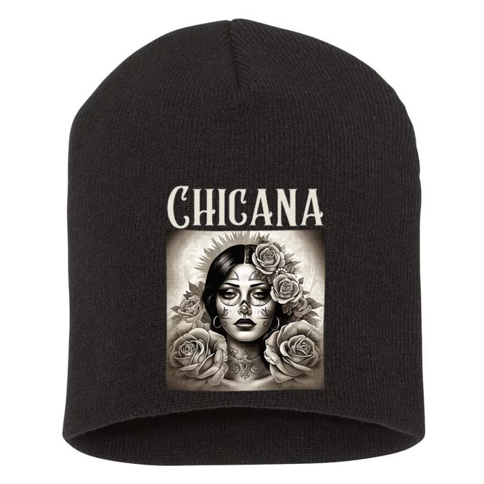 Chicana Style Lowrider Clothes Mexican American Latina Short Acrylic Beanie