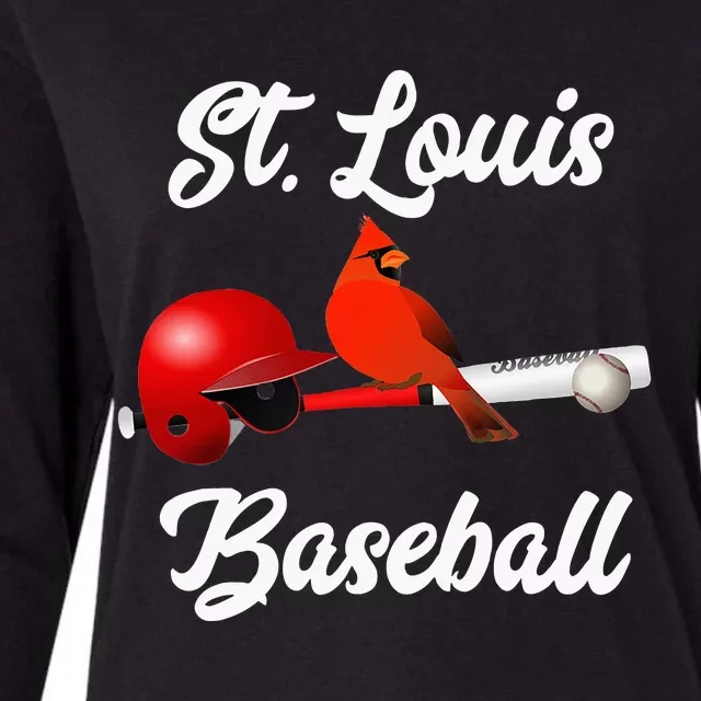 Classic St. Louis Missouri Baseball Fan Retro Womens Cotton Relaxed Long Sleeve T-Shirt