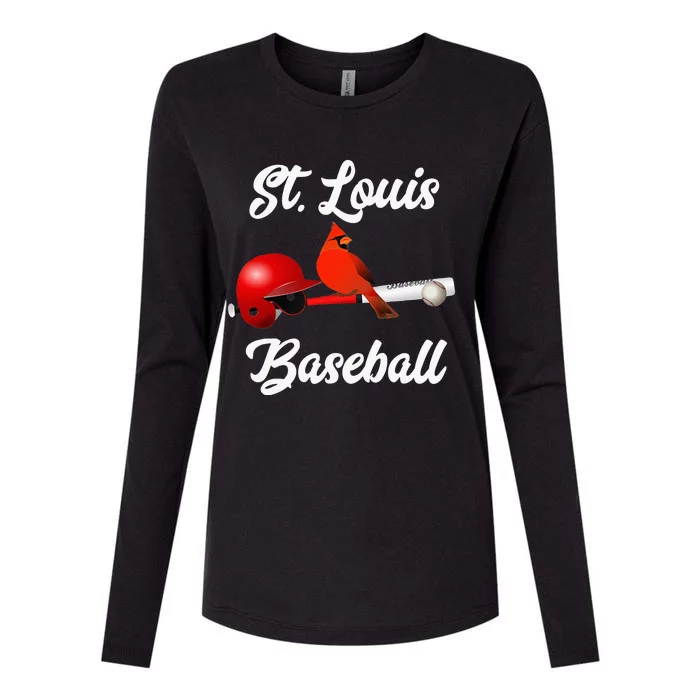 Classic St. Louis Missouri Baseball Fan Retro Womens Cotton Relaxed Long Sleeve T-Shirt