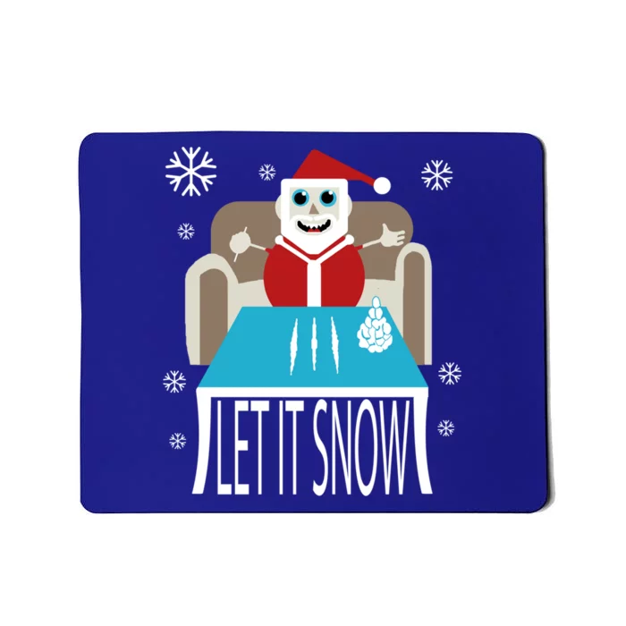 Cocaine Santa Let It Snow Adult Gag Gift Ugly Christmas Gift Cool Gift Mousepad