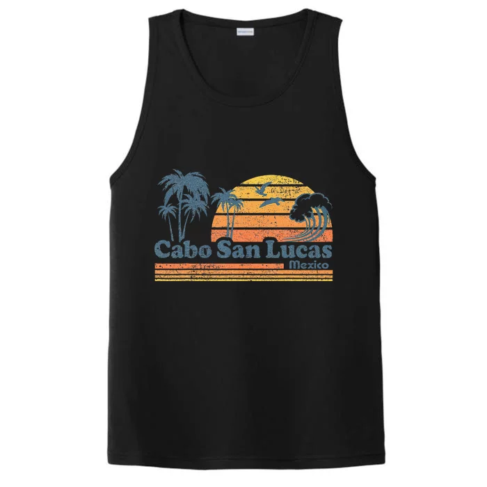 Cabo San Lucas Mexico Beach Summer Vacation Vintage Retro Performance Tank