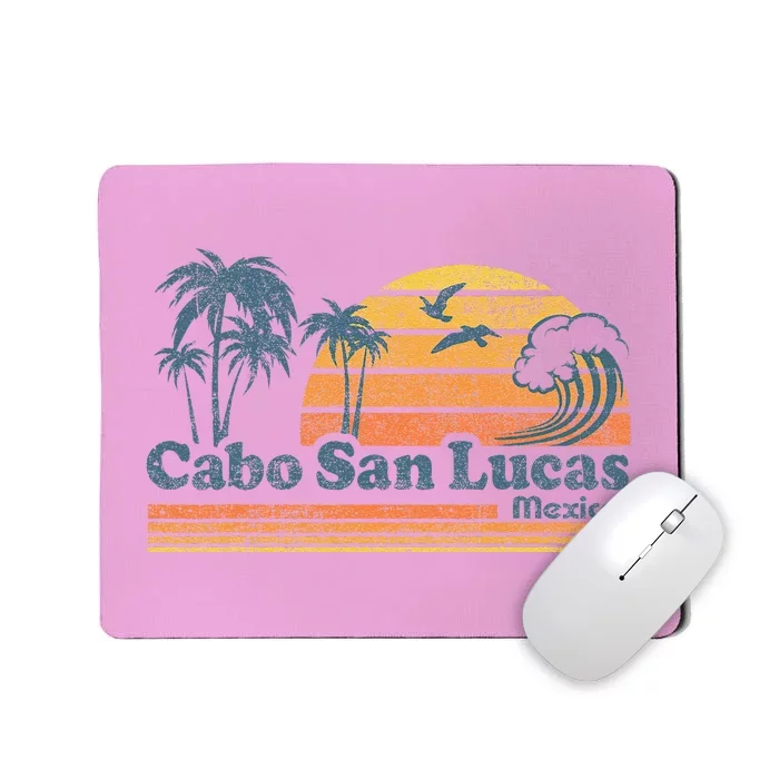 Cabo San Lucas Mexico Beach Summer Vacation Vintage Retro Mousepad