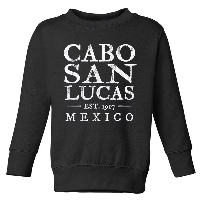 Cabo San Lucas Mexico Retro Souvenir Distressed Toddler Sweatshirt