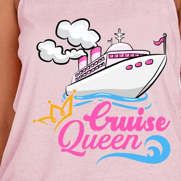 Cruise Ship Lover Cruise Queen Gift Women's Knotted Racerback Tank