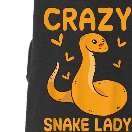 Crazy Snake Lady Snake Owner Quote Reptiles Doggie 3-End Fleece Hoodie