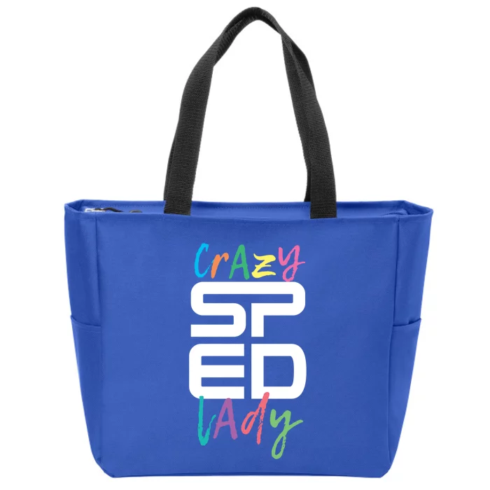 Crazy Sped Lady Special Education Teacher Gift Zip Tote Bag