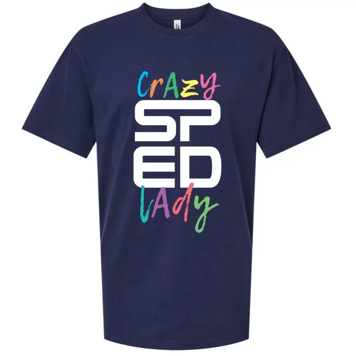 Crazy Sped Lady Special Education Teacher Gift Sueded Cloud Jersey T-Shirt