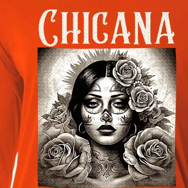 Chicana Style Lowrider Mexican American Latina Cooling Performance Long Sleeve Crew