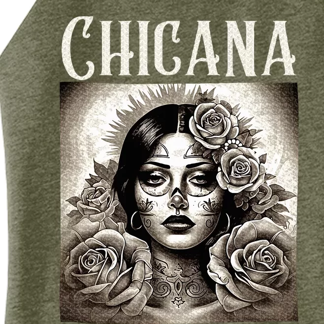 Chicana Style Lowrider Mexican American Latina Women’s Perfect Tri Rocker Tank