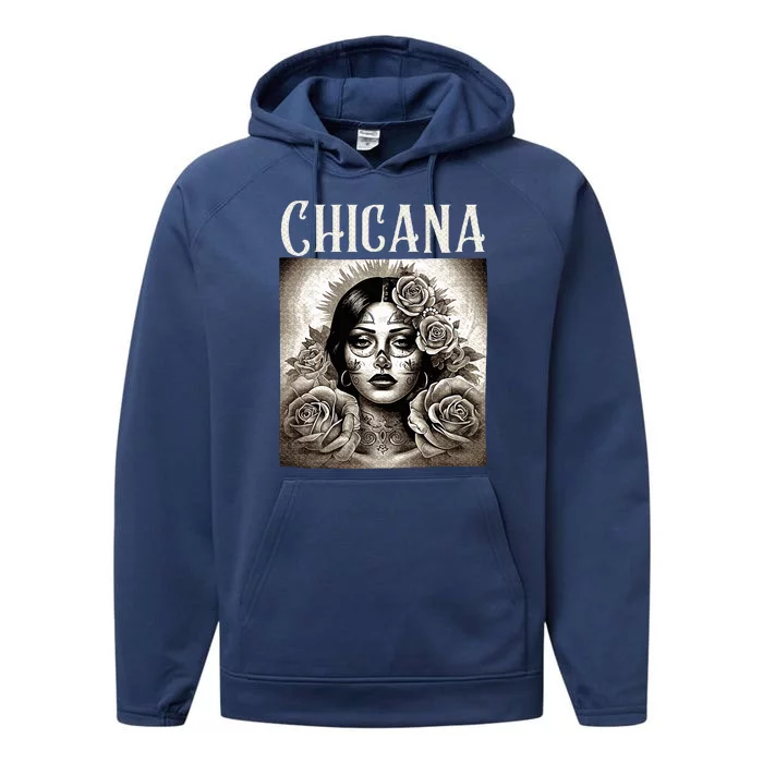 Chicana Style Lowrider Mexican American Latina Performance Fleece Hoodie