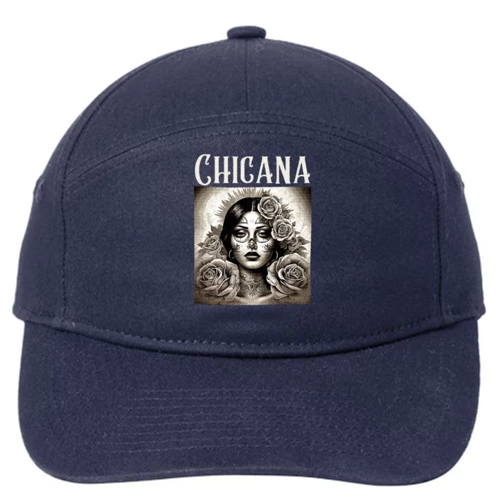 Chicana Style Lowrider Mexican American Latina 7-Panel Snapback Hat