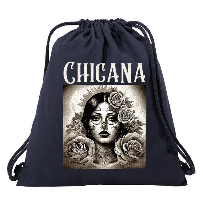 Chicana Style Lowrider Mexican American Latina Drawstring Bag