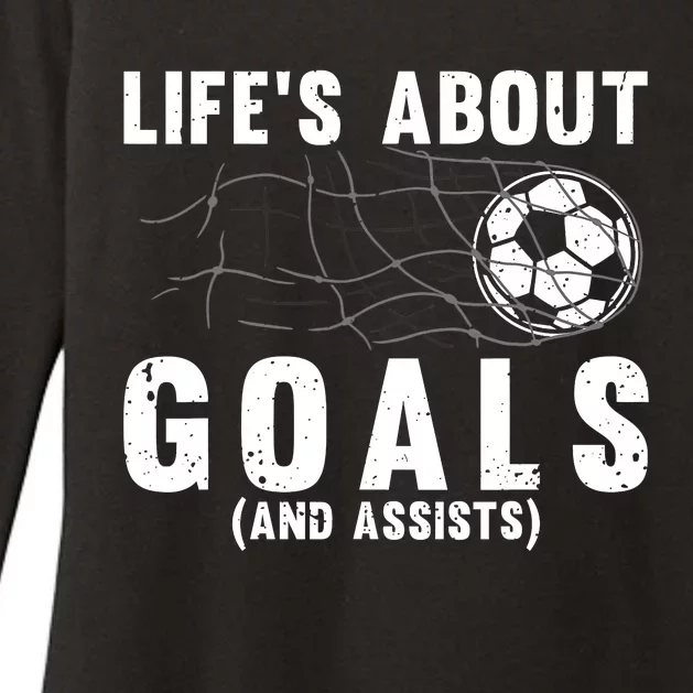 Cool Soccer Lovers Player Football Goal Womens CVC Long Sleeve Shirt