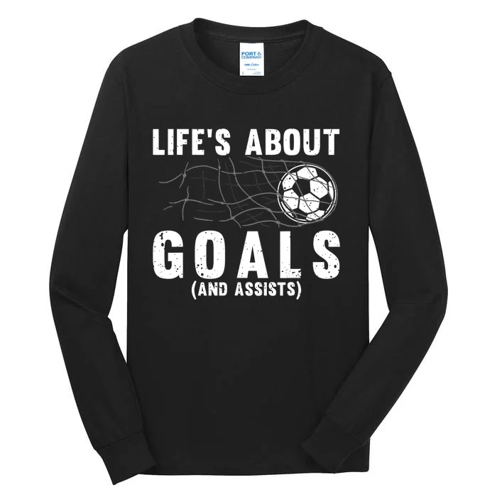 Cool Soccer Lovers Player Football Goal Tall Long Sleeve T-Shirt