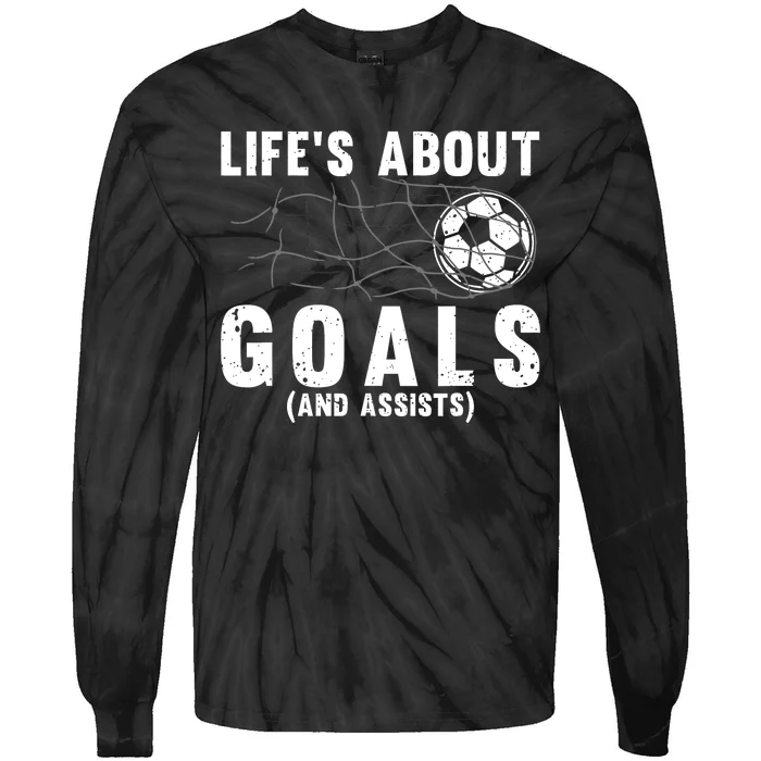 Cool Soccer Lovers Player Football Goal Tie-Dye Long Sleeve Shirt