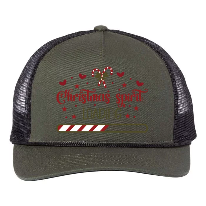 Christmas Spirit Loading Retro Rope Trucker Hat Cap