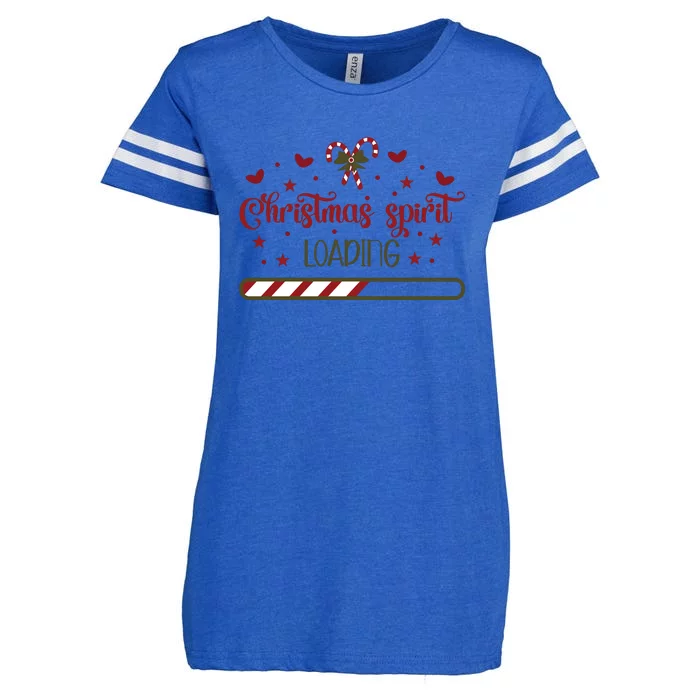 Christmas Spirit Loading Enza Ladies Jersey Football T-Shirt