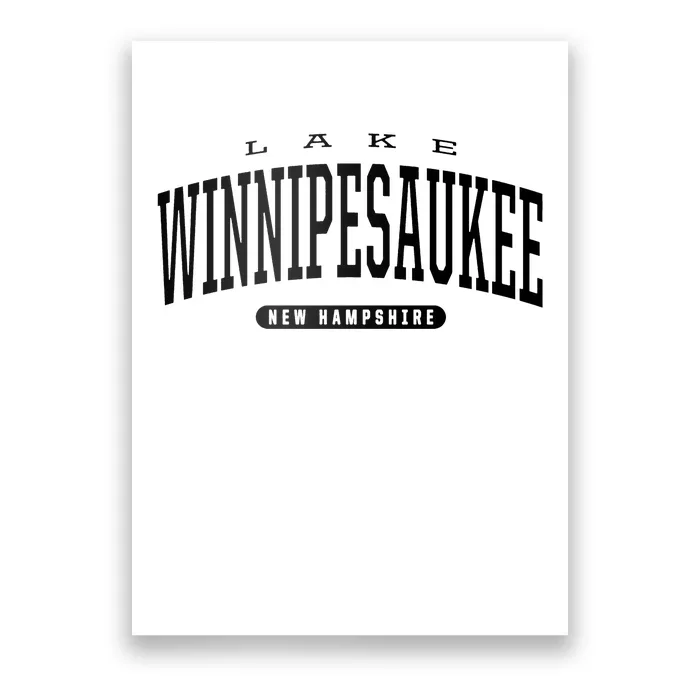 College Style Lake Winnipesaukee New Hampshire Souvenir Poster