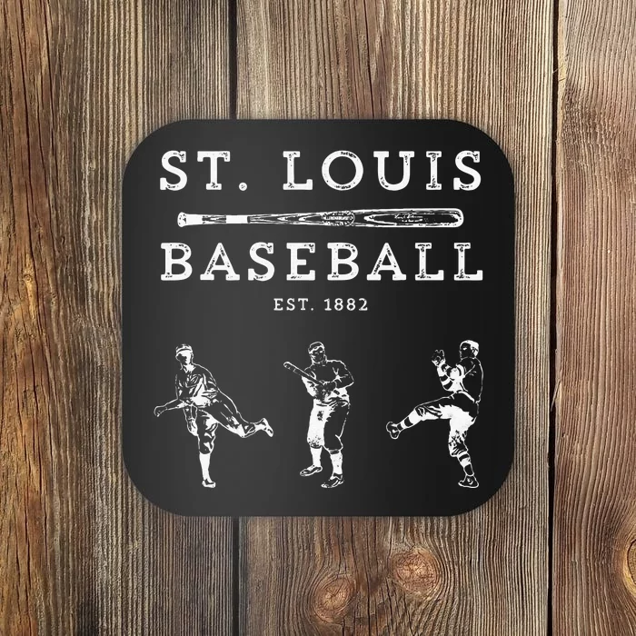 Classic St Louis Missouri Baseball Fan Retro Coaster