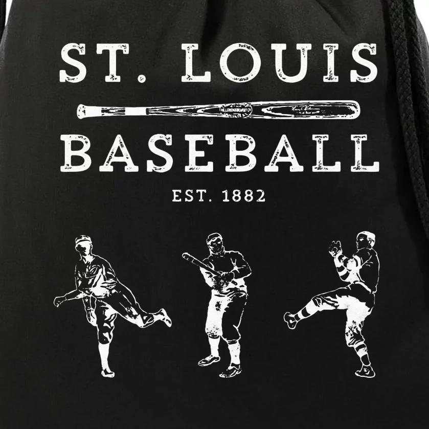 Classic St Louis Missouri Baseball Fan Retro Drawstring Bag