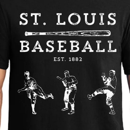 Classic St Louis Missouri Baseball Fan Retro Pajama Set