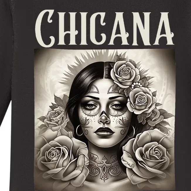 Chicana Style Lowrider Clothes Women Mexican American Latina Baby Long Sleeve Bodysuit