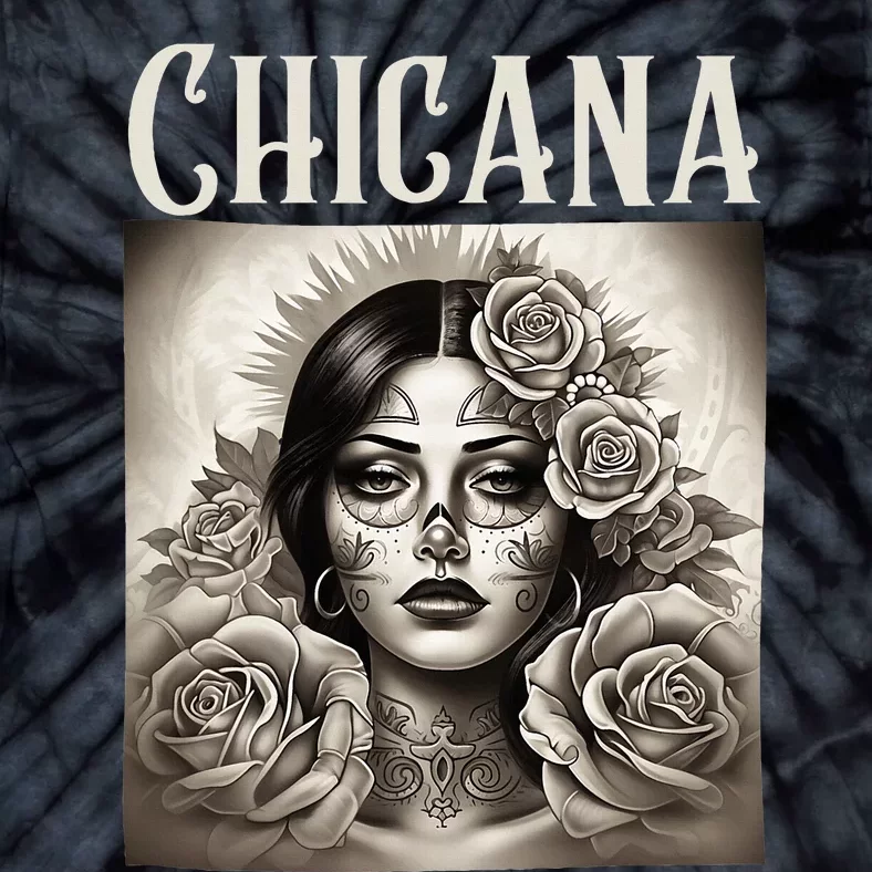 Chicana Style Lowrider Clothes Women Mexican American Latina Tie-Dye T-Shirt