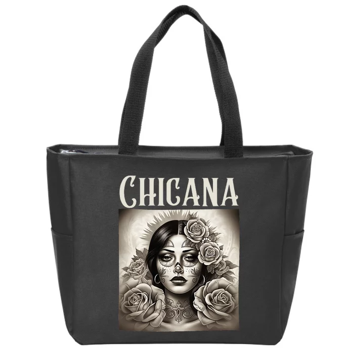 Chicana Style Lowrider Clothes Women Mexican American Latina Zip Tote Bag