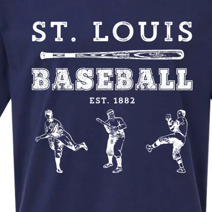 Classic St Louis Missouri Baseball Fan Retro Gift Sueded Cloud Jersey T-Shirt