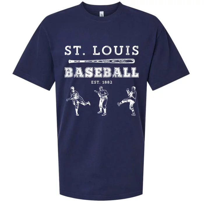 Classic St Louis Missouri Baseball Fan Retro Gift Sueded Cloud Jersey T-Shirt