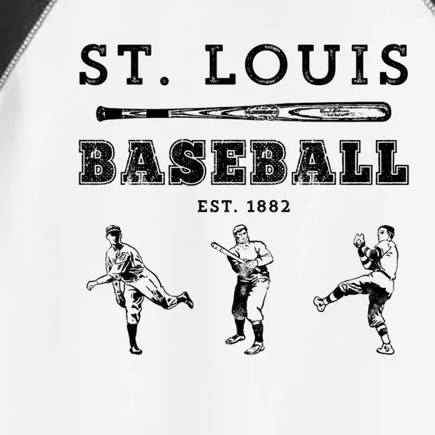 Classic St Louis Missouri Baseball Fan Retro Gift Toddler Fine Jersey T-Shirt