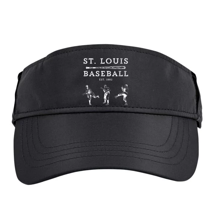 Classic St. Louis Missouri Baseball Fan Adult Drive Performance Visor