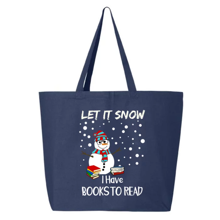 Cute Snow Let It Snow I Have Books Reader Gift 25L Jumbo Tote