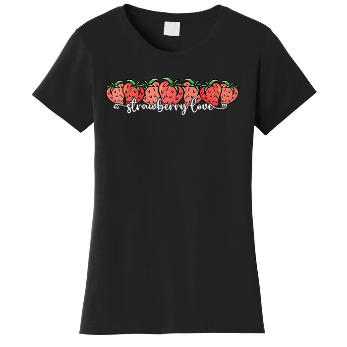 Cute Strawberry Love Lovers Fruit Berry Farmer Women's T-Shirt