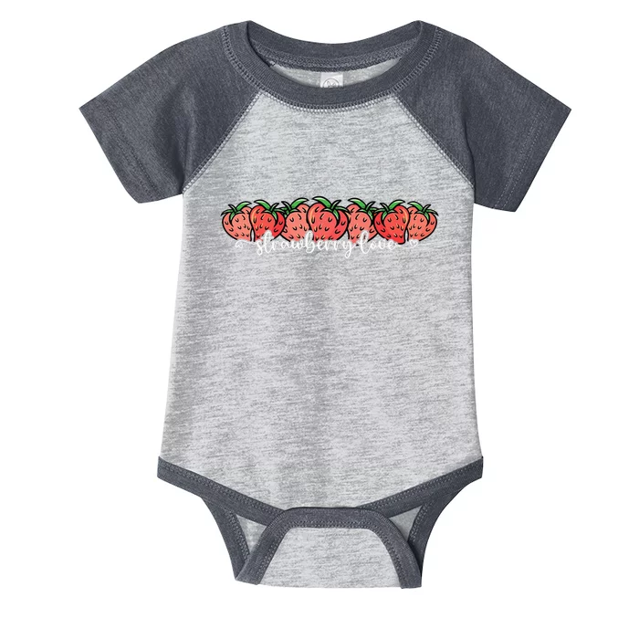 Cute Strawberry Love Lovers Fruit Berry Farmer Infant Baby Jersey Bodysuit